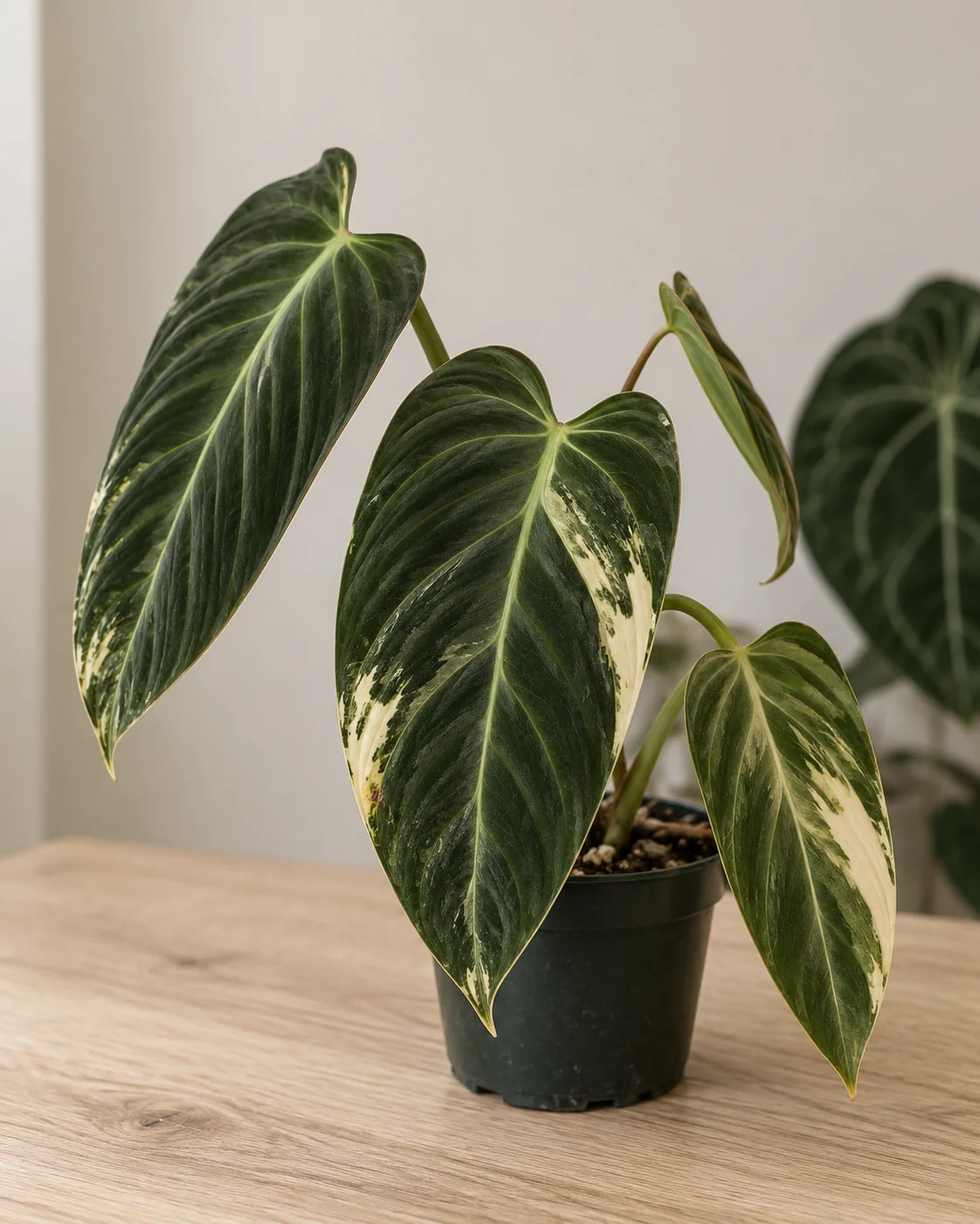 Illustrative rare foliage growing in natural window light